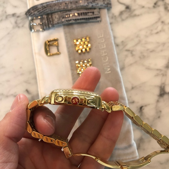 Michele Deco Diamond gold watch - Picture 5 of 9